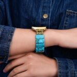 Turquoise Tibetan Jasper Stretch Apple Watch Strap