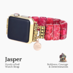Scarlet Tibetan Jasper Stretch Apple Watch Strap