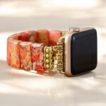 Pumpkin Tibetan Jasper Stretch Apple Watch Strap