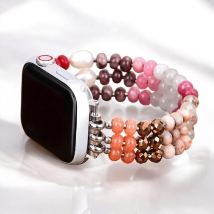 Ruby Blush Stone Stretch Apple Watch Strap