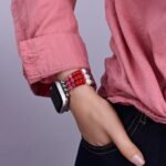 Ruby Blush Stone Stretch Apple Watch Strap