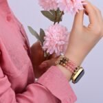 Amber Bloom Stone Stretch Apple Watch Strap