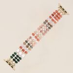 Coral Natural Stone Stretch Apple Watch Strap