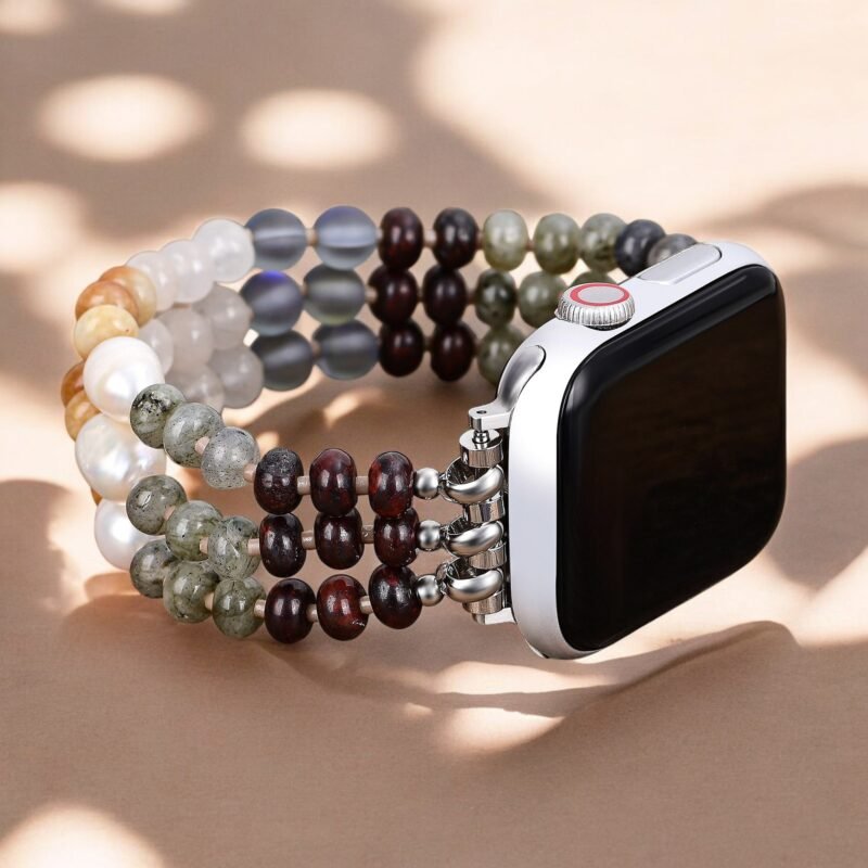 Tropical Earth Stone Stretch Apple Watch Strap